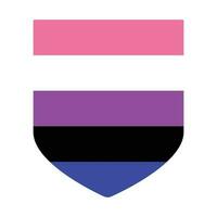 Genderfluid pride flag. LGBT pride flag vector