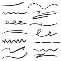 hand drawn doodle line art collection element illustration doodle vector