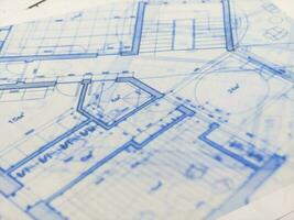 House plan project engineering design on side view photo