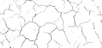 Black grunge effect on white background, cracked ground, ground  distress texture, damage texture, scratch texture, grunge texture for overlay design extra effect, vector