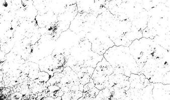 Black grunge effect on white background, cracked ground, ground  distress texture, damage texture, scratch texture, grunge texture for overlay design extra effect, vector