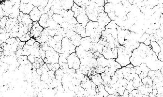 Black grunge effect on white background, cracked ground, ground  distress texture, damage texture, scratch texture, grunge texture for overlay design extra effect, vector