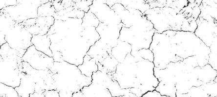 Black grunge effect on white background, cracked ground, ground  distress texture, damage texture, scratch texture, grunge texture for overlay design extra effect, vector