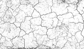 Black grunge effect on white background, cracked ground, ground  distress texture, damage texture, scratch texture, grunge texture for overlay design extra effect, vector