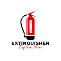 fuego extintor frasco vector ilustración logo