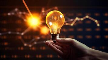 light bulb in hand photo