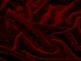 red velvet fabric texture used as background. Empty red fabric background of soft and smooth textile material. There is space for text.. photo