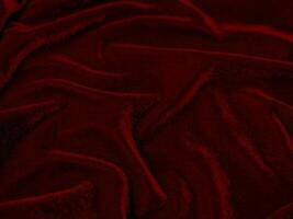 red velvet fabric texture used as background. Empty red fabric background of soft and smooth textile material. There is space for text.. photo