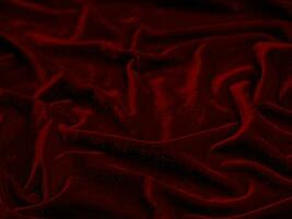 red velvet fabric texture used as background. Empty red fabric background of soft and smooth textile material. There is space for text.. photo