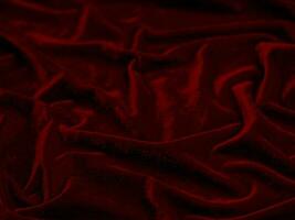 red velvet fabric texture used as background. Empty red fabric background of soft and smooth textile material. There is space for text.. photo