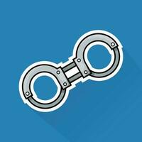 Illustration Vector of Handcuff in Flat Design