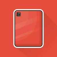 Illustration Vector of Red Tab Back in Flat Design