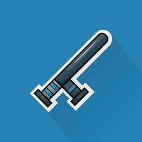 Illustration Vector of Police Baton in Flat Design