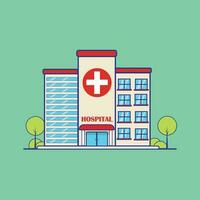 ilustración del edificio del hospital vector