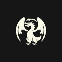 simple dragon logo vector