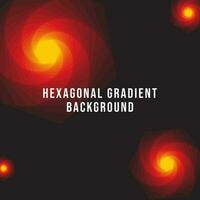 hexagonal red and orange gradient background vector