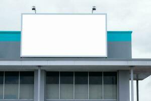 Blank billboard in airport, public transportation concept, blank billboard photo