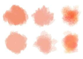 Collection of watercolour splat designs vector