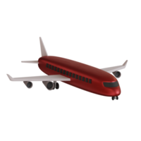3d weergegeven rood vliegtuig perfect voor luchthaven ontwerp project png