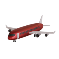 3d rendido vermelho avião perfeito para aeroporto Projeto projeto png