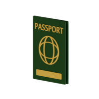 3d prestados verde pasaporte Perfecto para viaje diseño proyecto png