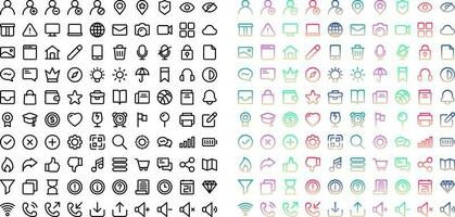 Set of user interface icon pack vector