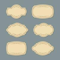 Vector retro craft vintage labels set