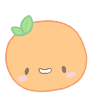 schattig oranje fruit png