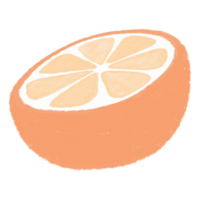 fruta laranja fofa png