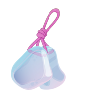 gebunden Kristalle mit ein Rosa Seil Knoten. Heilung transparent Quarz. Blau Gradient transparent hell Edelstein. das Magie Stein png