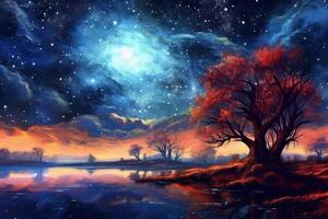 Fantasy Universe Starry Sky background photo