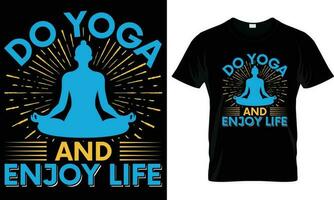 yoga camiseta diseño gráfico vector. vector