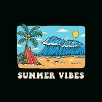 Summer vibes illustration vector