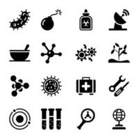 Science and Technology Glyph Icons vector