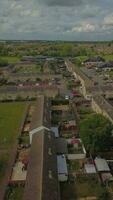 Aerial View of British Town on a Partially Cloudy Day video