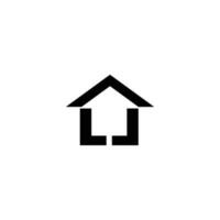 vector illustration of a house shape with the initials LL. Suitable for construction company logos and others.