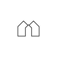 vector illustration of a housing with a shape.