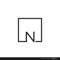 norte letra vector logo con un único, limpiar y elegante forma