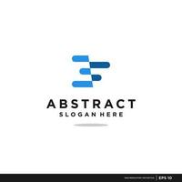 Letter E modern abstract logo design inspiration vector