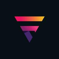 Letter F logo design inspiration with gradient modern concept part 2 vector