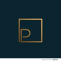 Classy premium gold logo letter exclusive vector, marketing, consulting vector