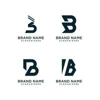 Logo letter B design vector with modern creative style concept