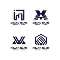 letter M logo design vector with modern creative style concept