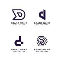 letter D logo design vector with modern creative style concept