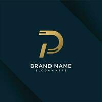 letter P logo design vector with modern creative style concept