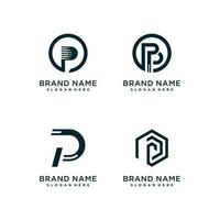 letter P logo design vector with modern creative style concept