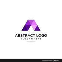 vector logo with the shape of the letter A modern, unique, and clean, technology, brand, company