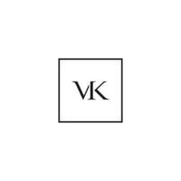 vector logo con el elegante mk o vk único y limpio, elegante, lujo, marca, empresa