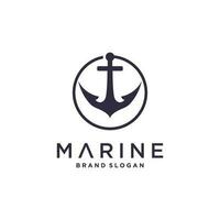 Marine logo design vector with modern unique style