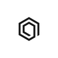 vector logo with modern, unique, and clean abstract shapes, hexagon